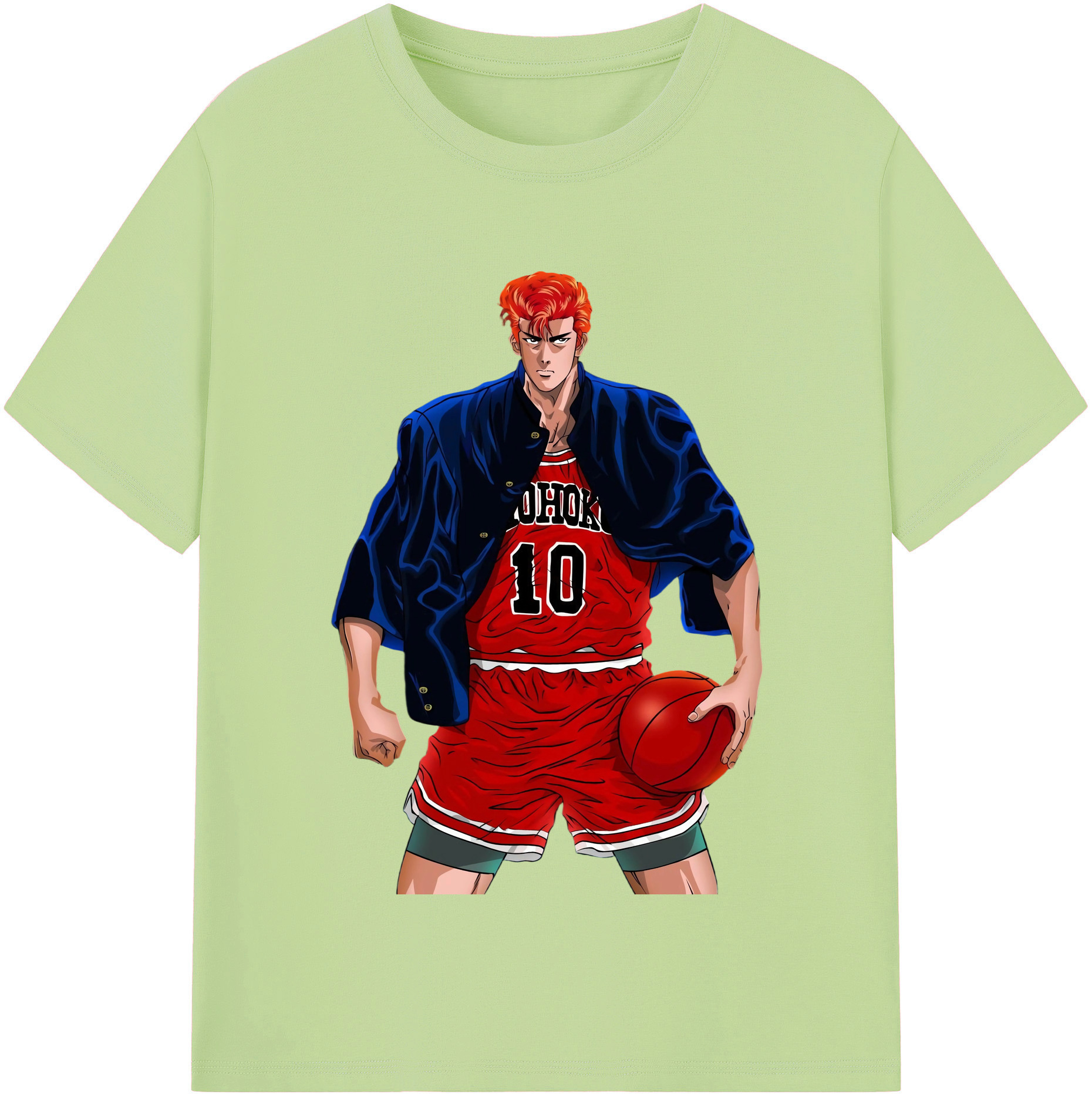 SLAM DUNK／スラムダンク 綿100％半袖Tシャツ（フロントプリント）